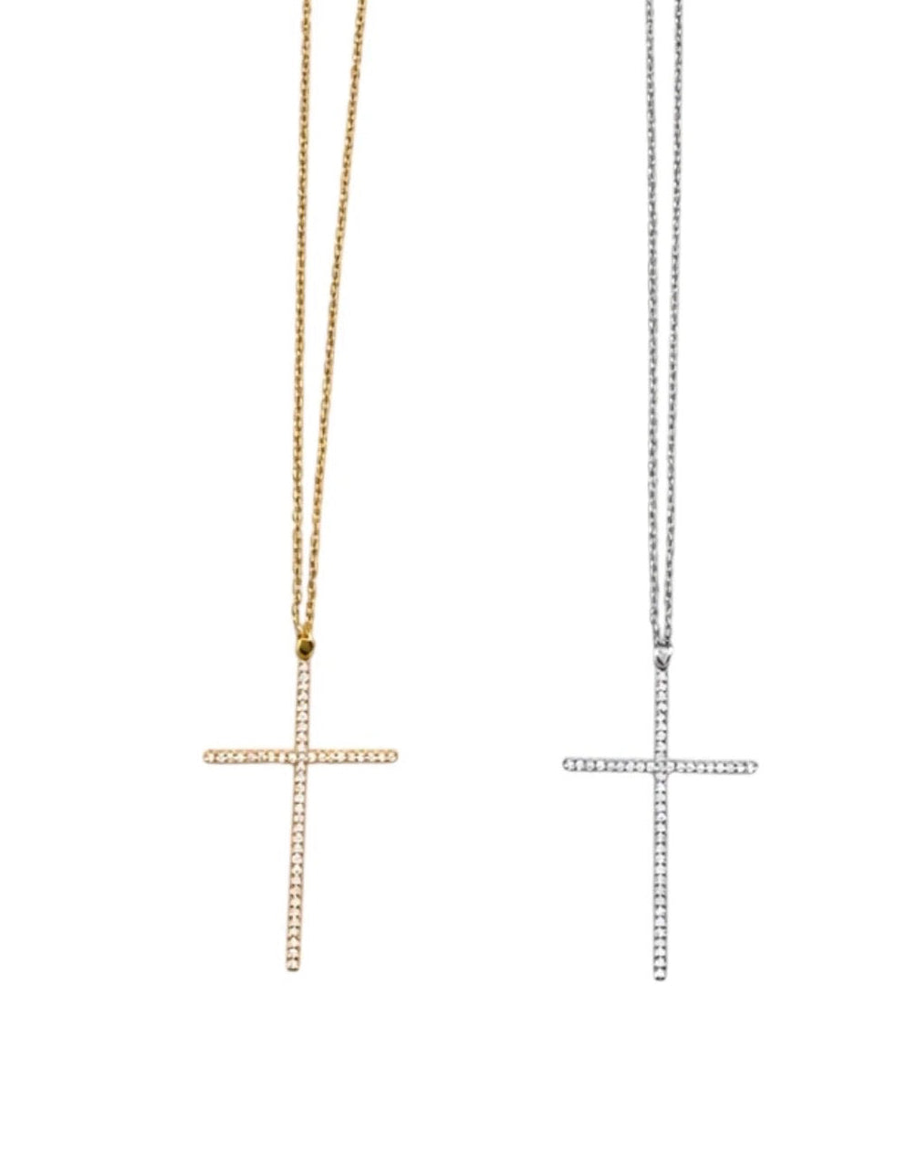 Collana Croce Con Strass