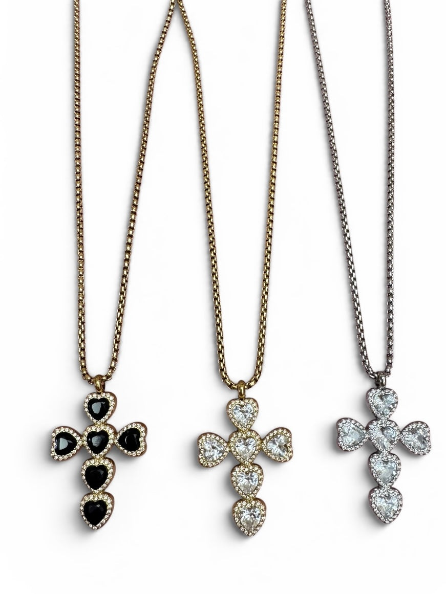 Collana Croce Con Swarovski